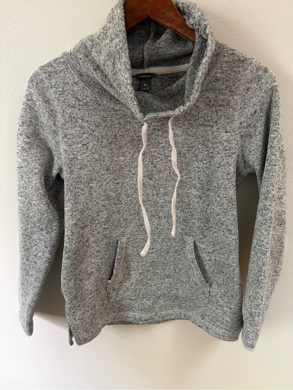 Eddie Bauer Heather Gray Cowl-Neck Pullover Hoodie